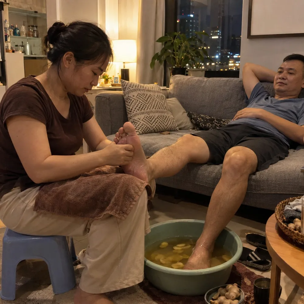 Massage chân tại nhà
