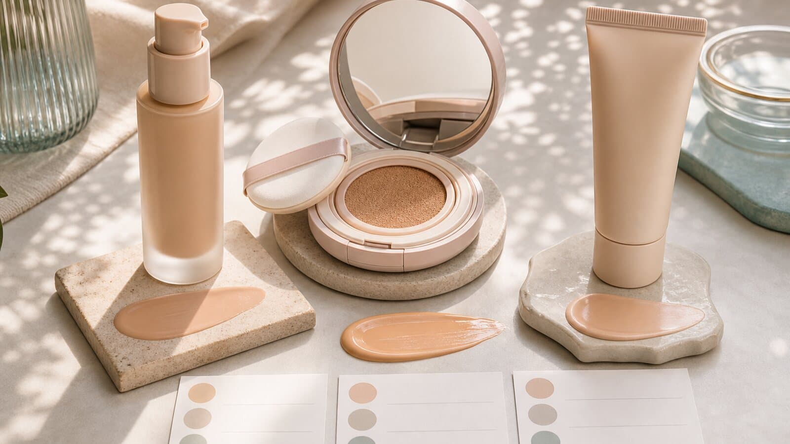 Kem nền, cushion, skin tint khác gì nhau