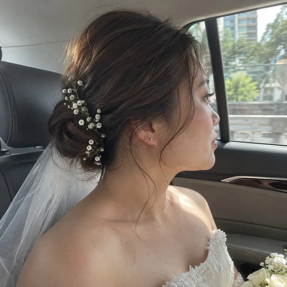 Búi thấp dự tiệc cưới, ảnh 2